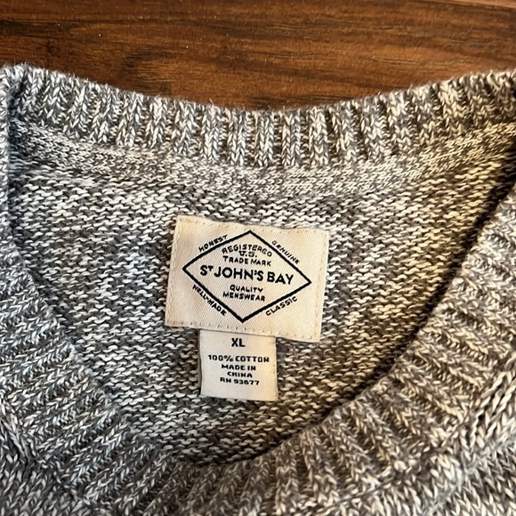 Gray St John’s Bay Crewneck Long Sleeve Sweater - Picture 4 of 5